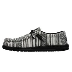 Men's Hey Dude 40017-0YB Wally Serape Black Gravel Shoe (also Has Women's And Youth Sizes) -Western Cowboy Clothing 40017 0YB WALLY SERAPE BLACK GRAVEL LEFT 1