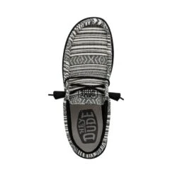 Men's Hey Dude 40017-0YB Wally Serape Black Gravel Shoe (also Has Women's And Youth Sizes) -Western Cowboy Clothing 40017 0YB WALLY SERAPE BLACK GRAVEL LEFT 6