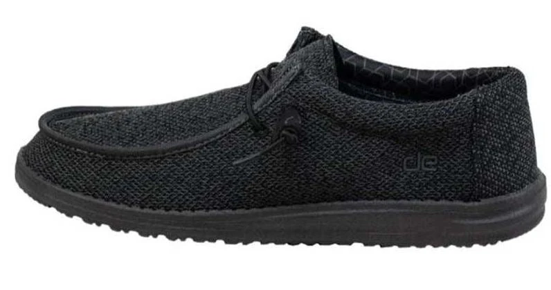 Men's Hey Dude 40019-0XJ Wally Sox Micro Total Black Shoe (also Has Women's Sizes) 5 Men's Hey Dude 40019-0XJ Wally Sox Micro Total Black Shoe (also Has Women's Sizes) - Image 3