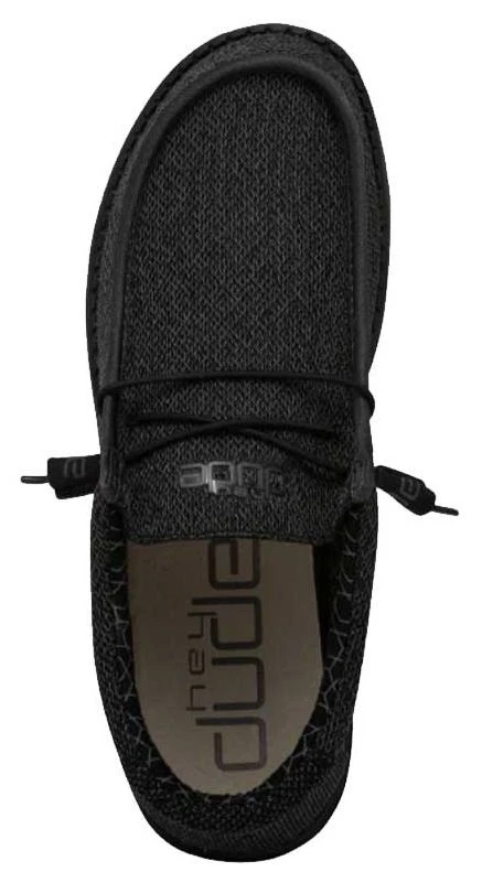 Men's Hey Dude 40019-0XJ Wally Sox Micro Total Black Shoe (also Has Women's Sizes) 8 Men's Hey Dude 40019-0XJ Wally Sox Micro Total Black Shoe (also Has Women's Sizes) - Image 6