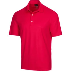 Greg Norman G7S22K470 British Red Protek ML75 Microlux Embossed Polo