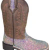 Girl's Smoky Mountain 3077C Ariel Pastel Glitter Square Toe Boots (SHOP IN-STORES TOO) -Western Cowboy Clothing 4637006775