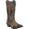 Women's Laredo 52133 13" Brown/Black Inlay Lucretia Snip Toe -Western Cowboy Clothing 52133 1