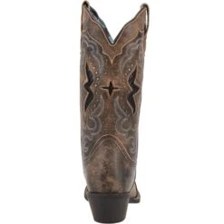 Women's Laredo 52133 13" Brown/Black Inlay Lucretia Snip Toe 13 Women's Laredo 52133 13" Brown/Black Inlay Lucretia Snip Toe -Western Cowboy Clothing 52133 2