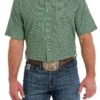 Men's Cinch MTW1704117 Short Sleeve ArenaFlex Button Down Shirt Green Print -Western Cowboy Clothing 55 MTW1704117 1 1024x1024 2x b94735cd 4c99 49c0 8b46 89d44cf365a5