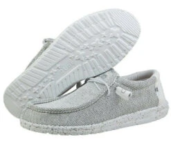 Men's Hey Dude 110350703 Wally Sox Classic Stone White