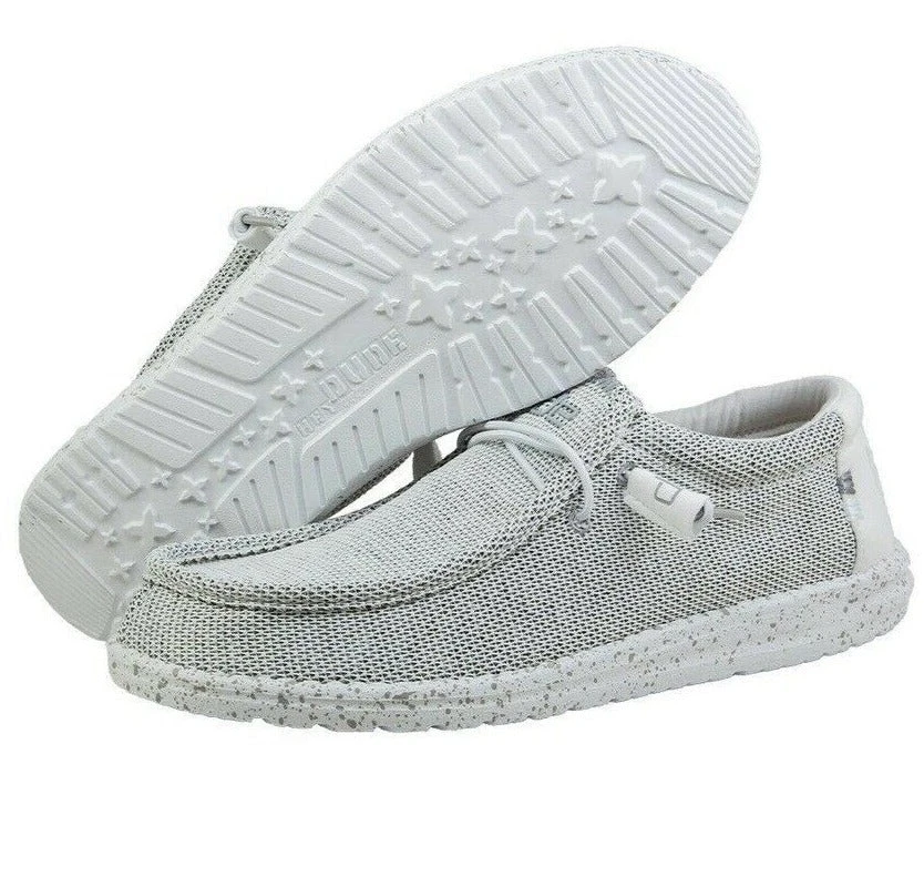 Men's Hey Dude 110350703 Wally Sox Classic Stone White 3 Men's Hey Dude 110350703 Wally Sox Classic Stone White