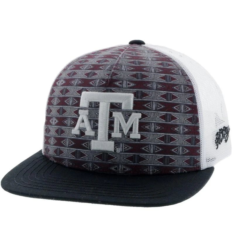 Hooey "7025T-MAWH" Texas A&M Aztec Maroon And White Snap Back Cap (Online Only) 3 Hooey "7025T-MAWH" Texas A&M Aztec Maroon And White Snap Back Cap (Online Only)