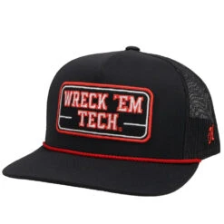 Hooey "7058T-BK" Texas Tech Black Wreck 'Em Snap Back Cap (Online Only)