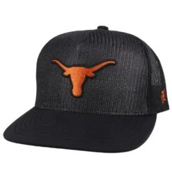 Hooey "7079T-BK" University Of Texas Longhorn Embroidered Logo Black Snap Back Cap (Online Only)