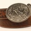 Boy's Ariat A1306802 1 1/4" Floral Tabs Marble Strape Bull Rider Buckle Belt -Western Cowboy Clothing A1306802