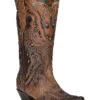 Corral Boots Women's Corral A4283 Brown Inlay And Embroidered Studded Boot (SHOP IN-STORES TOO) -Western Cowboy Clothing A4283