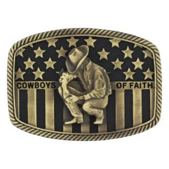 Montana Silversmiths A706C Cowboys Of Faith® Heritage Flag Attitude Buckle