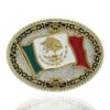 Montana Silversmiths A855 Grand Mexican Flag Attitude Buckle 1 Montana Silversmiths A855 Grand Mexican Flag Attitude Buckle -Western Cowboy Clothing A855