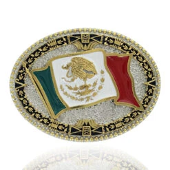 Montana Silversmiths A855 Grand Mexican Flag Attitude Buckle