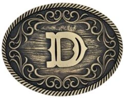 Montana Silversmiths A915 Filigree Initial Attitude Belt Buckle -Western Cowboy Clothing A915D a3bf5642 ac7e 4805 9186 b3467654f900