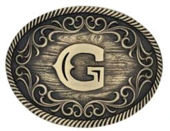 Montana Silversmiths A915 Filigree Initial Attitude Belt Buckle -Western Cowboy Clothing A915G a3b97fcf b8be 4e85 8593 69bcf120f43c
