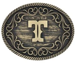 Montana Silversmiths A915 Filigree Initial Attitude Belt Buckle -Western Cowboy Clothing A915T 8fd9f5d6 614e 49ed a31a 86559ed17edb