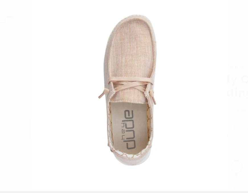 Women's Hey Dude 121415016 Wendy Canvas Sparkling Rose Gold Shoe *CLOSEOUT* 6 Women's Hey Dude 121415016 Wendy Canvas Sparkling Rose Gold Shoe *CLOSEOUT* - Image 4