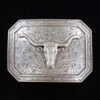 Ariat A37008 Rectangle Longhorn Belt Buckle 1 Ariat A37008 Rectangle Longhorn Belt Buckle -Western Cowboy Clothing AriatRectSmthEdgLnghrnLASRP prod 59909 l A37008