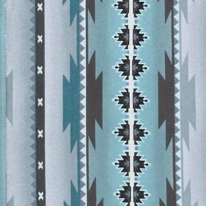 Boy's Wrangler 112316670 Checotah Aztec Print Blue/Tan Western Snap Long Sleeve Shirt 4 Boy's Wrangler 112316670 Checotah Aztec Print Blue/Tan Western Snap Long Sleeve Shirt - Image 2