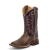 Women's Justin BRL372 11" Bronze Cedro With Purple Torino Wide Square Toe