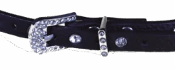 Top Notch Accessories HBCRYSTALBLK Black Crystal Hat Band -Western Cowboy Clothing BUCKLE