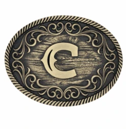 Montana Silversmiths A915 Filigree Initial Attitude Belt Buckle -Western Cowboy Clothing BUCKLEC 272ada35 29b8 4587 9fa3 c919484cb4d6