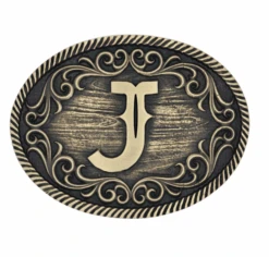 Montana Silversmiths A915 Filigree Initial Attitude Belt Buckle -Western Cowboy Clothing BUCKLEJ 7e884a09 e385 4d6a b765 c891ad219229