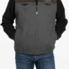 Cinch MWV1543002 Conceal Carry Wooly Vest Charcoal LIMITED STOCK -Western Cowboy Clothing CINCH5