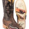 Men's Tin Haul 14-020-0007-0412 WARHAWK 11" Brown Wide Square Toe (Call To Check Size Availability) -Western Cowboy Clothing Capture