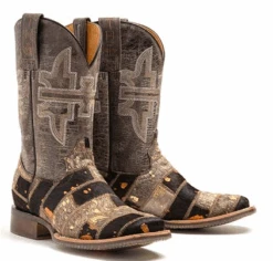 Women's Tin Haul 14-021-0007-1446 11" "FURRLICIOUS" Brown Wide Square Toe (Call To Check Availability) Use Code TINHAUL20 To Save $20 OFF. -Western Cowboy Clothing Capturef2