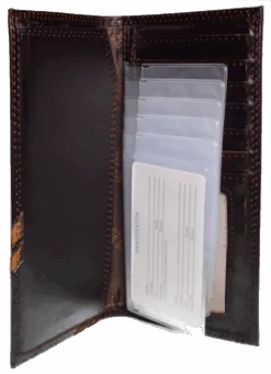 Zep-Pro IWD4BRW-UAR University Arkansas Razerbacks Brown Debossed Tall Wallet -Western Cowboy Clothing College2InsideWtihSleeve