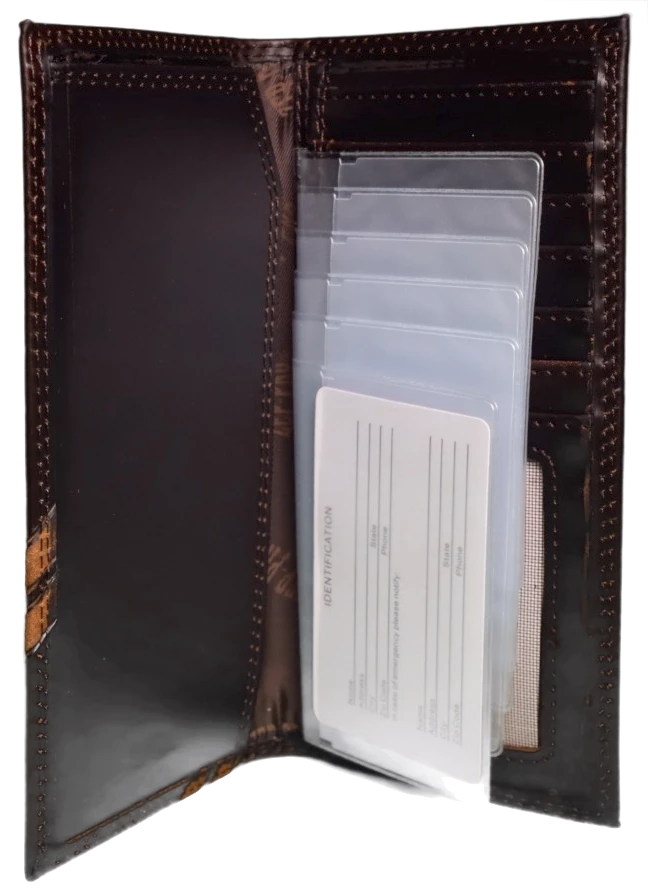 Zep-Pro IWD4BRW-OKS Oklahoma State University Cowboys Brown Debossed Tall Wallet 4 Zep-Pro IWD4BRW-OKS Oklahoma State University Cowboys Brown Debossed Tall Wallet - Image 2