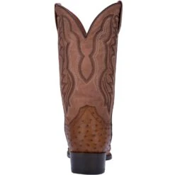 Dan Post DP2323 13" Saddle Tan Full Quill Ostrich Foot R Toe (SHOP IN-STORE TOO) -Western Cowboy Clothing DP2323 4