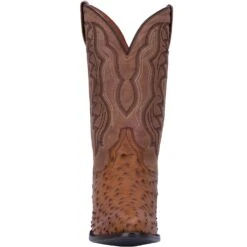 Dan Post DP2323 13" Saddle Tan Full Quill Ostrich Foot R Toe (SHOP IN-STORE TOO) -Western Cowboy Clothing DP2323 5