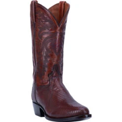 DAN POST DP3051R 13" WINSTON BROWN LIZARD R TOE BOOT