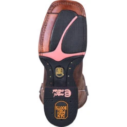 WOMEN'S DAN POST DP4572 12" ALEXY BROWN LEATHER WIDE SQUARE TOE BOOT -Western Cowboy Clothing DP4572 SOLE