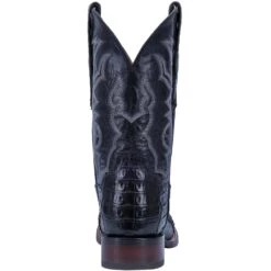 Dan Post DP4805 11" Kingsly Black Caiman Wide Square Toe (SHOP IN-STORE TOO) -Western Cowboy Clothing DP4805 BACK