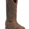 DAN POST DP69482 Men's 11" Blayde Steel Toe Saddle Tan Waterproof Wide Square Toe -Western Cowboy Clothing DP69482 PROFILE
