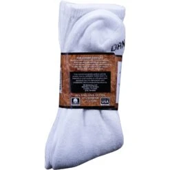 Men's Dan Post DPCBM9/DPCBM10 White All Around Crew Socks 11 Men's Dan Post DPCBM9/DPCBM10 White All Around Crew Socks -Western Cowboy Clothing DPCBMback