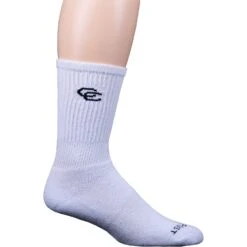 Men's Dan Post DPCBM9/DPCBM10 White All Around Crew Socks 9 Men's Dan Post DPCBM9/DPCBM10 White All Around Crew Socks -Western Cowboy Clothing DPCBMside