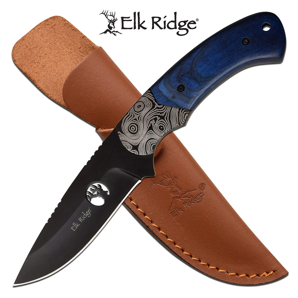 ELK RIDGE ER-200-09BL BLUE FIXED BLADE KNIFE 3 ELK RIDGE ER-200-09BL BLUE FIXED BLADE KNIFE