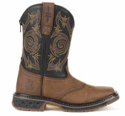 Youth Georgia GB00343Y Brown Carbo-Tec LT Pull-On Saddle Boot (SHOP IN-STORE) -Western Cowboy Clothing GB00343C 6 f50864ea fbe0 4263 b84c 3a175bd217ef