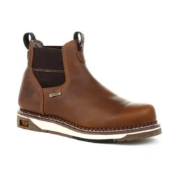 Georgia GB00353 Men's Steel Toe Wedge Waterproof Chelsea Work Boot (SHOP IN-STORES TOO)