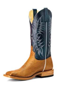 Horse Power Top Hand Men's HP8011 Antique Saddle Smooth Ostrich Square Toe Boot