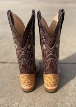 Women's Cowtown Q477 12" Oryx Full Quill Ostrich Print Wide Square Toe Boot (SHOP IN-STORE TOO) -Western Cowboy Clothing IMG 0139