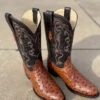 Cowtown R6064 12" Cognac Full Quill Ostrich Print R Toe Boot (SHOP IN-STORES TOO) 2 Cowtown R6064 12" Cognac Full Quill Ostrich Print R Toe Boot (SHOP IN-STORES TOO) -Western Cowboy Clothing IMG 0146