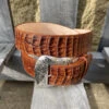 Cowtown H6074 Cognac Caiman Belly Print Belt 1 Cowtown H6074 Cognac Caiman Belly Print Belt -Western Cowboy Clothing IMG 0155
