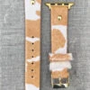 Apple Watch 15541 Light Brown & White Hair-on Cowhide Leather Band -Western Cowboy Clothing IMG 0496